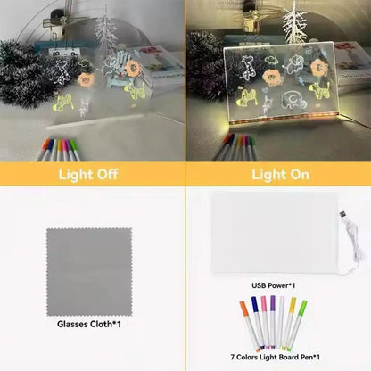 PODŚWIETLANA TABLICA LED DO NOTATEK I RYSOWANIA