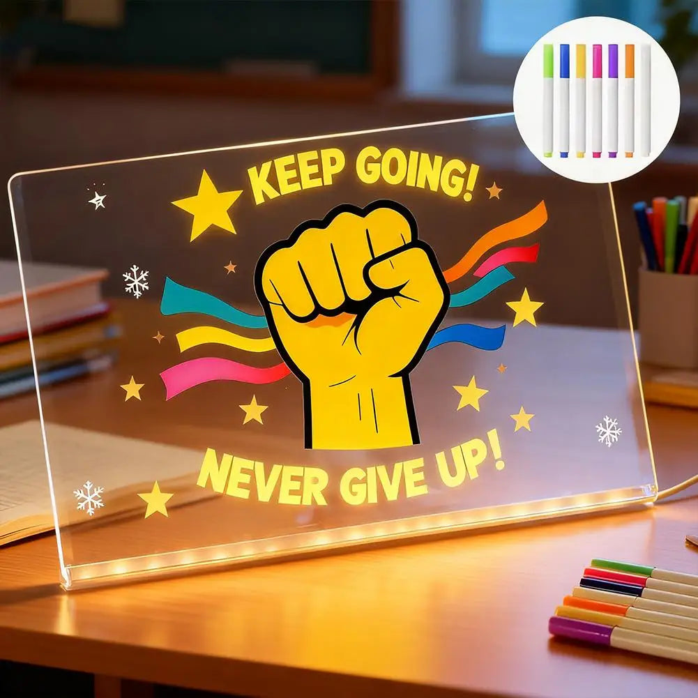 PODŚWIETLANA TABLICA LED DO NOTATEK I RYSOWANIA