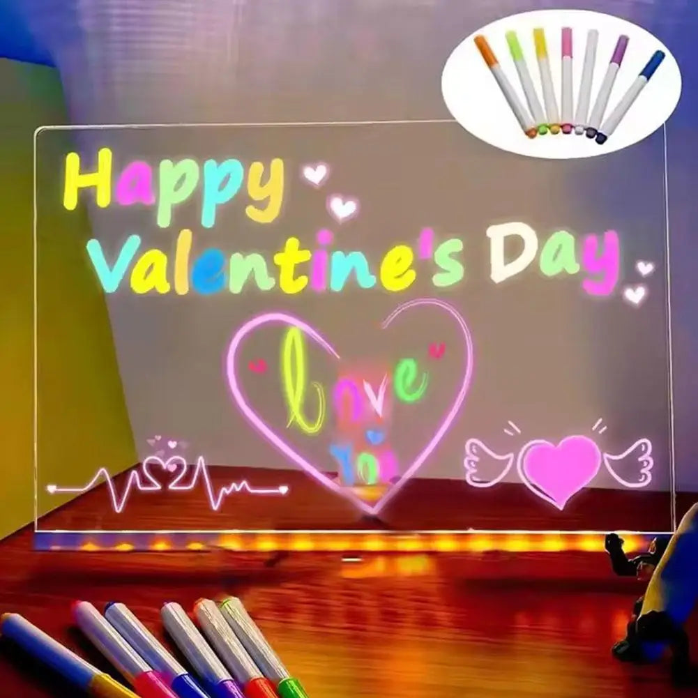 PODŚWIETLANA TABLICA LED DO NOTATEK I RYSOWANIA